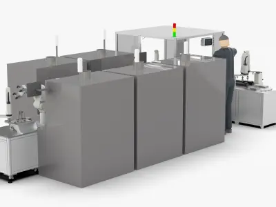 Automatic LED Shell Dispensing Detection Machine 3D model