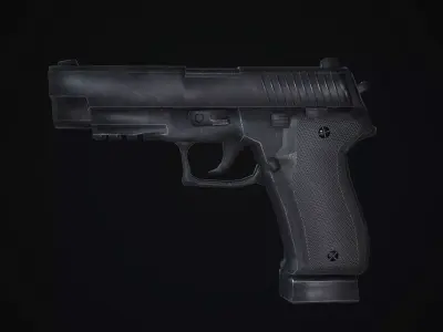 Sig Sauer P226 Low-poly 3D Model pistol Low-poly 3D model