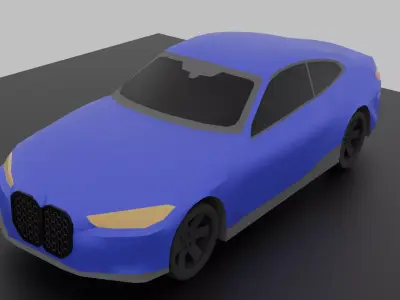 Low Poly Sports Car 1 Free low-poly 3D model