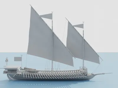 Galley Ship 3D model