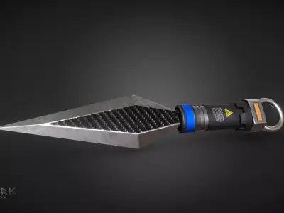 Explosive Kunai Low-poly 3D model