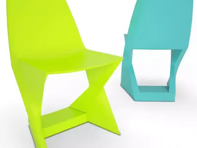 Plastic Chair Iso Qui est Paul Free 3D model