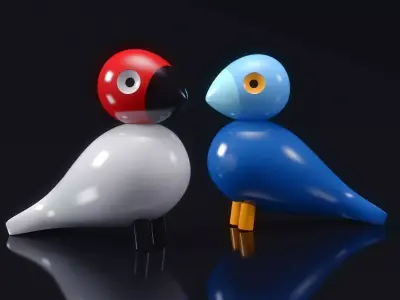 Songbird toy bird 3D model