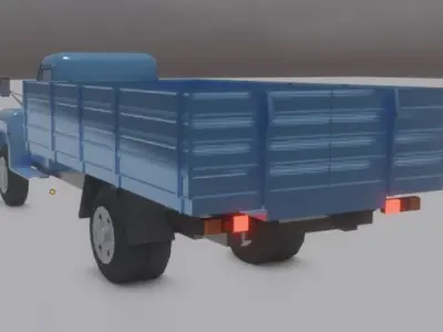 Soviet truck GAZ-53 Free low-poly 3D model