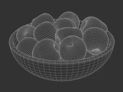  Assorted Apples Fruit Bowl Food Model 