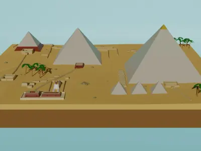 Great Pyramid of Giza Low-poly 3D model