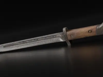 Bayonet Knife Germany World War II Low-poly 3D model