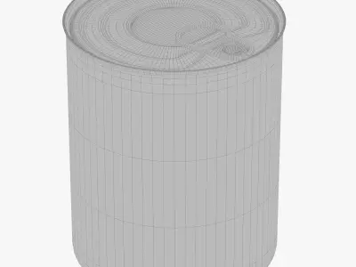canned food round tin metal aluminium can 09 3D model