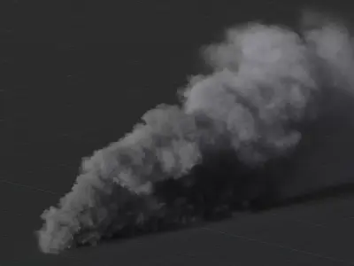 3D Ground Smoke Animation 3D model