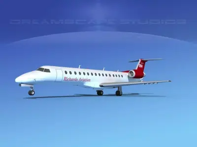Embraer ERJ-140 Richards Aviation 3D model