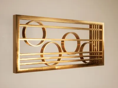 Bronze Wall Decoration 05 Free low-poly 3D model