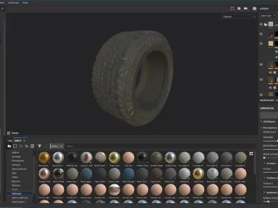 Wheel tire Low-poly 3D model purchase