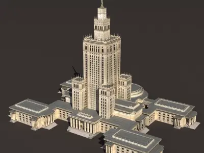 Monumental Skyscraper Low-poly 3D model