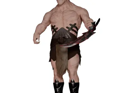 Azog character of the lord of the ring - low-poly 3D model Low-poly 3D model