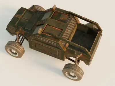 Armored truck Low-poly 3D model