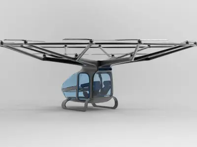 Drone Air Taxi Low-poly 3D model