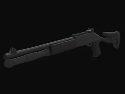 XM1014 Low Poly shotgun Low-poly 3D model