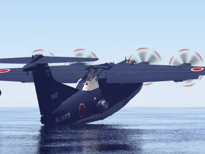 JMSDF STOL Rescue Flyingboat US-2 3D model