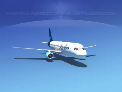 Airbus  A320 LP Star Lines Low-poly 3D model