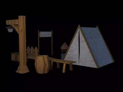 Low Poly Medieval Environment Pack Low-poly 3D model