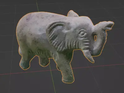 soapstone elephant statue 3D model