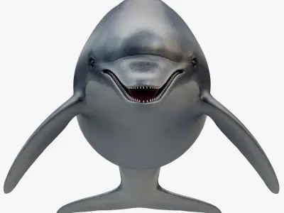 3D model Animated Dolphin Low-poly 3D model