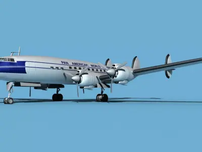Lockheed L1649 Star Liner Pan Am 1 3D model