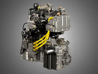 Volkswagen - XL1 Diesel-Electric Hybrid Engine 3D model