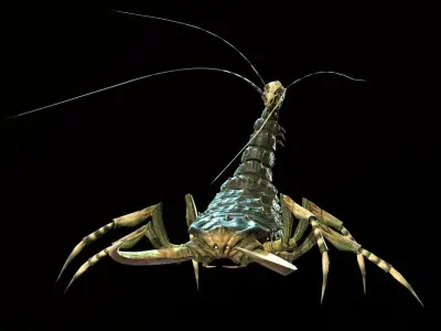LandBug4 shrimp Low-poly 3D model