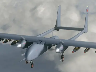 AKSUNGUR - Fuly Rigged - High Resolution Texture Low-poly 3D model