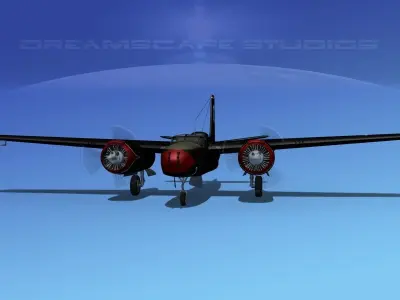 Douglas A-26B Invader V06 3D model