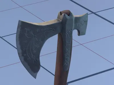 Axe Cratos PBR 3D Model 3D model