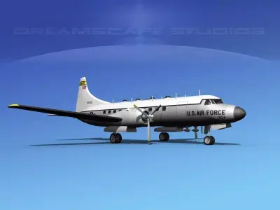 Convair T-29 USAF V01 3D model
