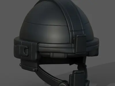 Helmet military combat scifi fantasy  Low-poly 3D model