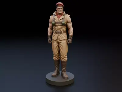 Rolento Street Fighter Statue - Final Fight Military Tactics 3D print model