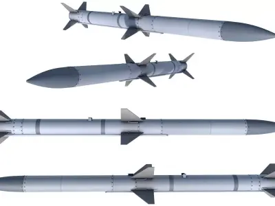 AIM 120 AMRAAM 3D model