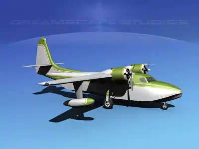 Grumman G-73 Mallard V12 3D model
