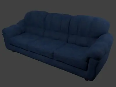 Couch - Linen Free low-poly 3D model