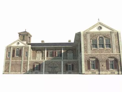 18th century architectural buildings 3D model