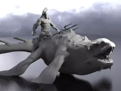 King of Atlantis Dinosaur Mount 1 3D model