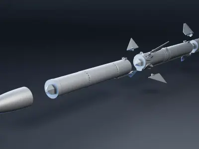 AIM-120A Missile 3D Print 3D print model