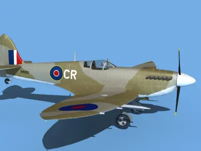 Supermarine Spitfire Mk VIIIb V03 3D model