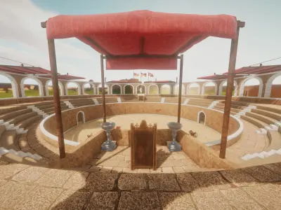 Gladiator Arena Low-poly 3D model
