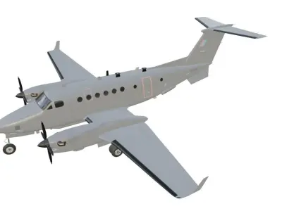 Beechcraft - RAF - SHADOW R1 ISTAR Aircraft - Low-poly 3D model