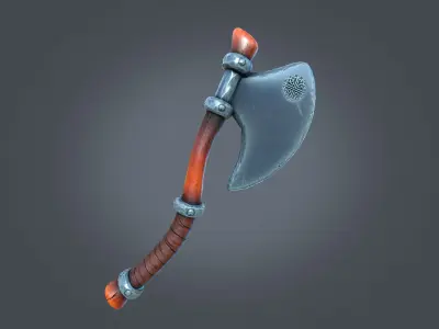 Stylized Axe Low-poly 3D model Low-poly 3D model
