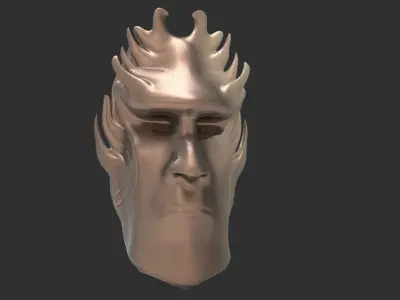 African dragon mask 1 3D model