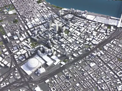 New Orleans Low-poly 3D model