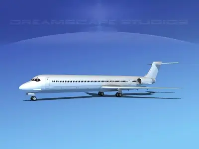 McDonnell Douglas MD-90 LP SS Low-poly 3D model