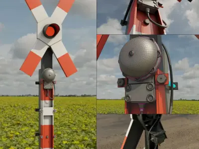 Andreaskreuz Version 2 High-Poly 3D model