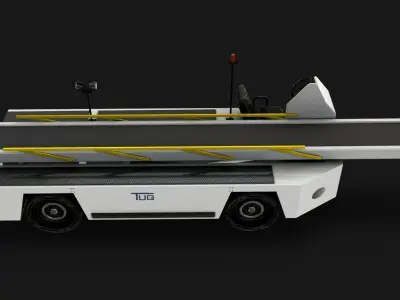 Airport Bag Loader TUG 660 Low-poly 3D model